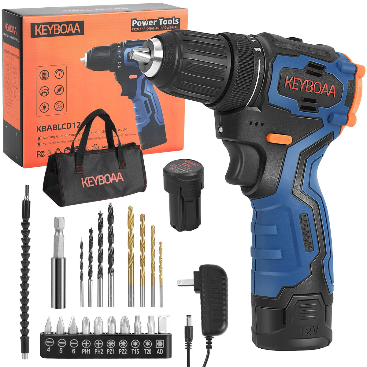 Brushless Cordless Drill Set with 2 Batteries & Charger A874
