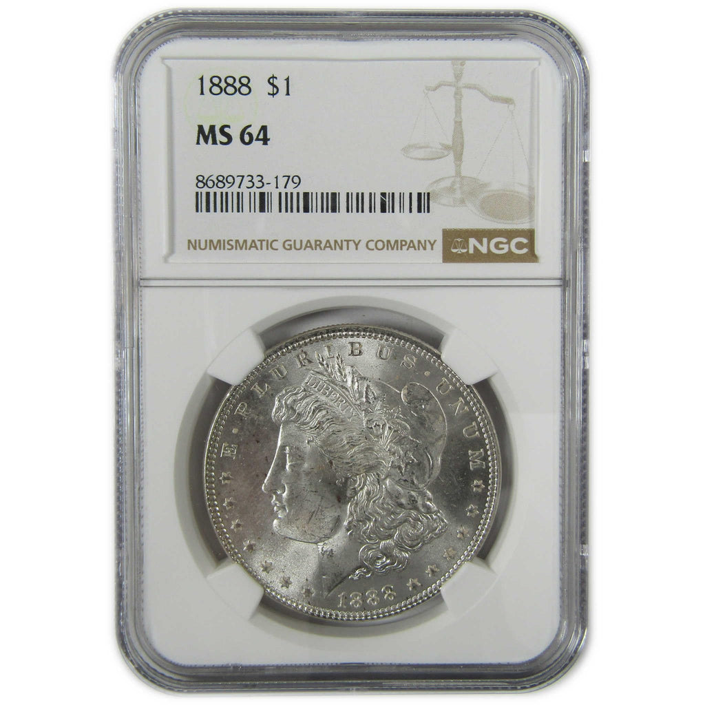 1888 Morgan Silver Dollar MS 64 Uncirculated $1 Coin G1830
