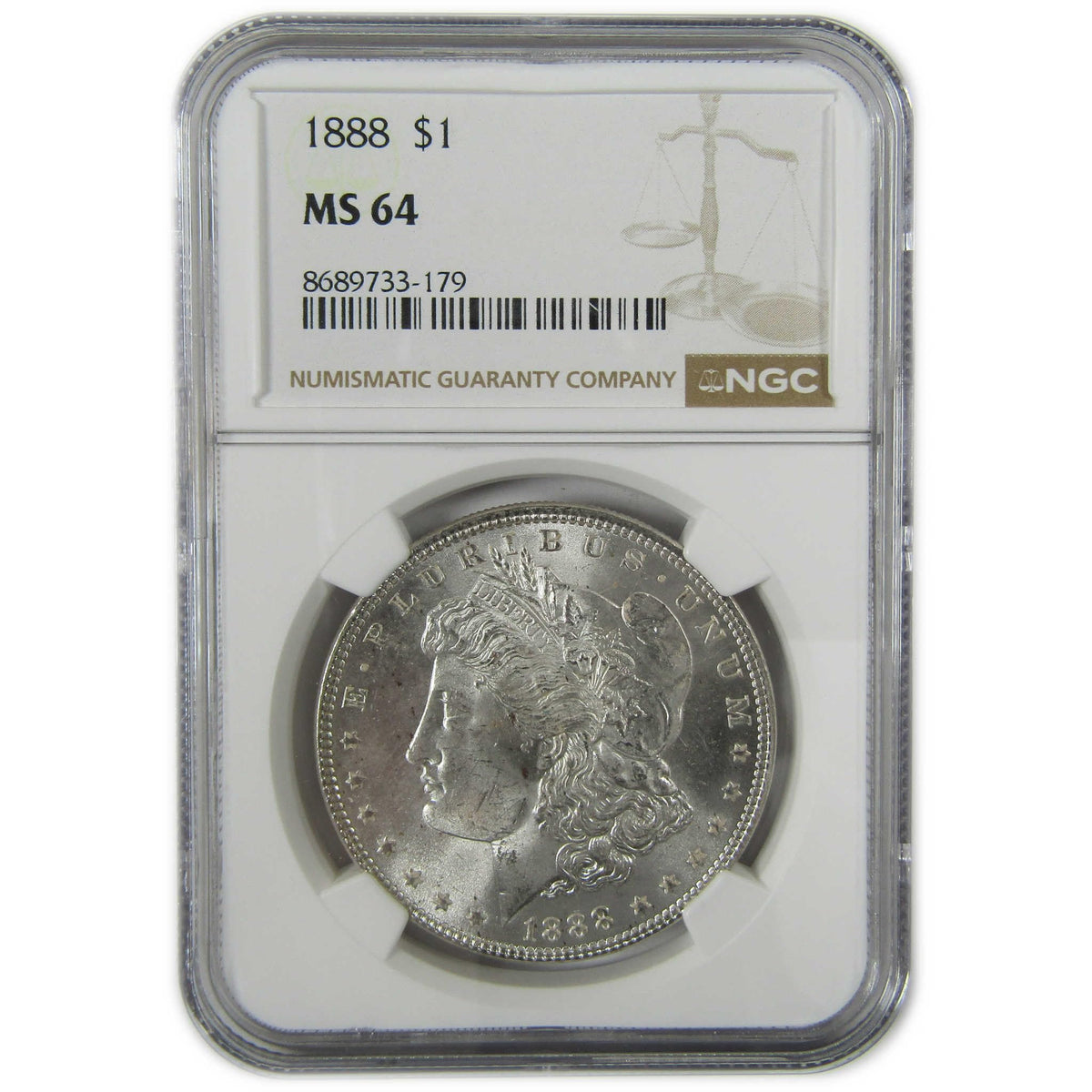 1888 Morgan Silver Dollar MS 64 Uncirculated $1 Coin G1830