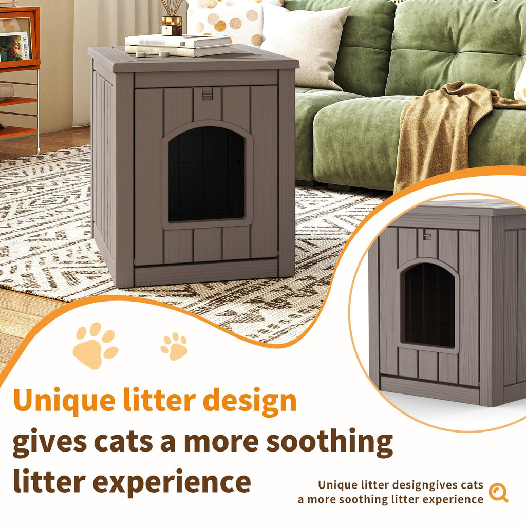 Gray Outdoor Cat House R90174