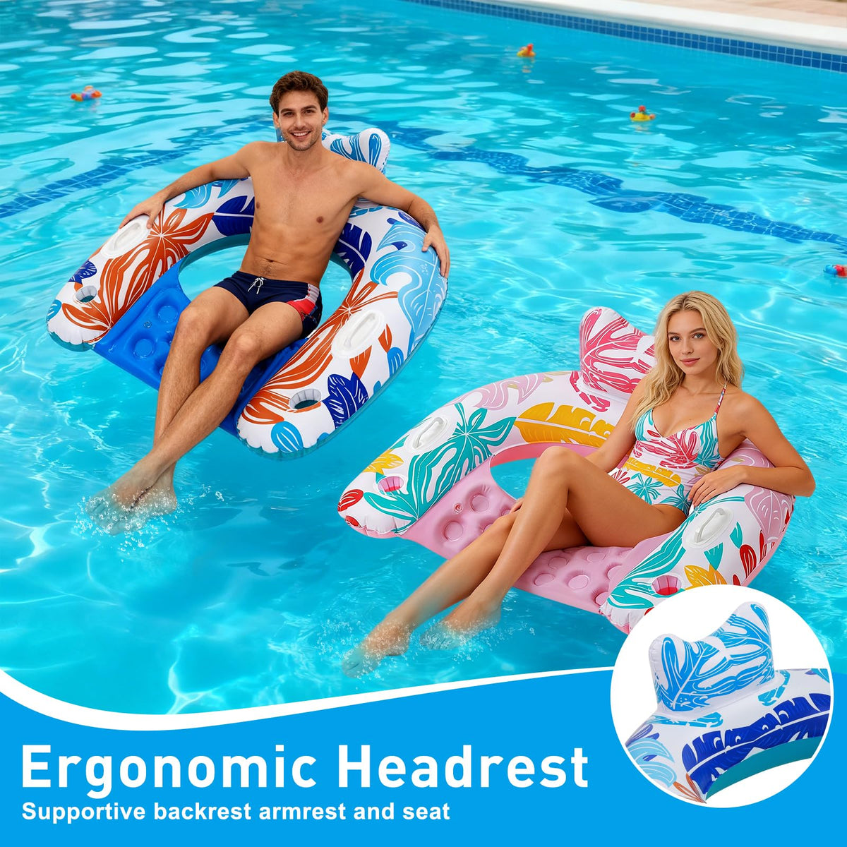 3 Pack Inflatable Pool Floats J10364