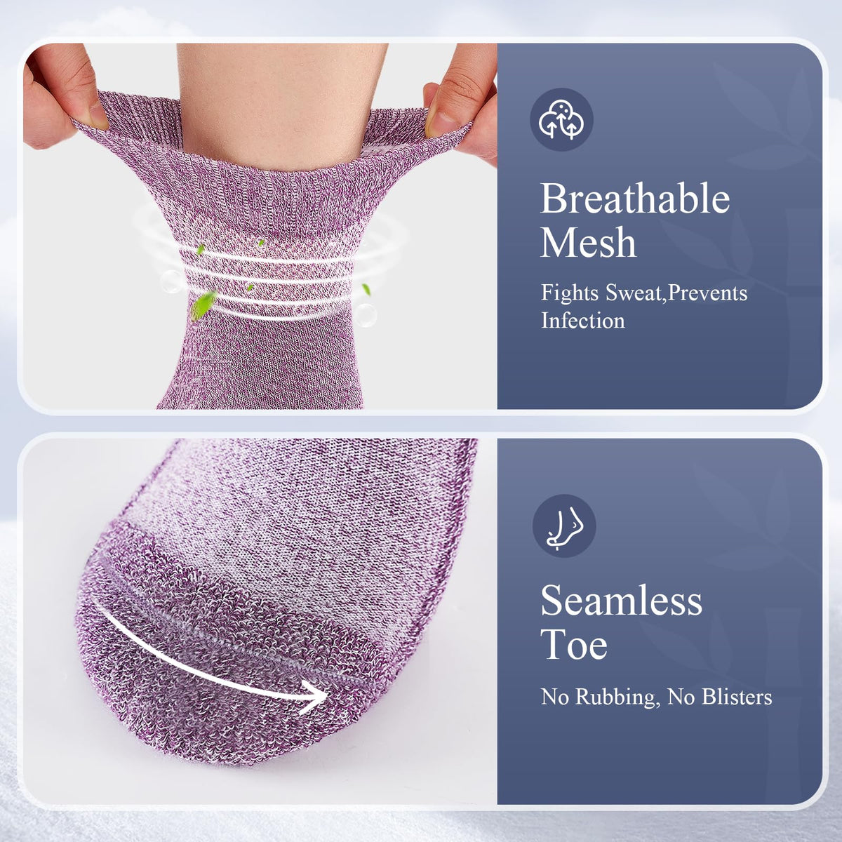 Bamboo Viscose Non Binding Wide Top Ankle Socks W395