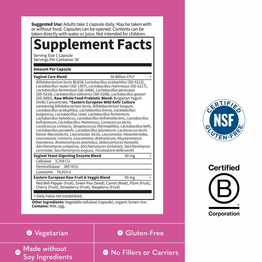Probiotics Vaginal Care 50 Billion CFU F377