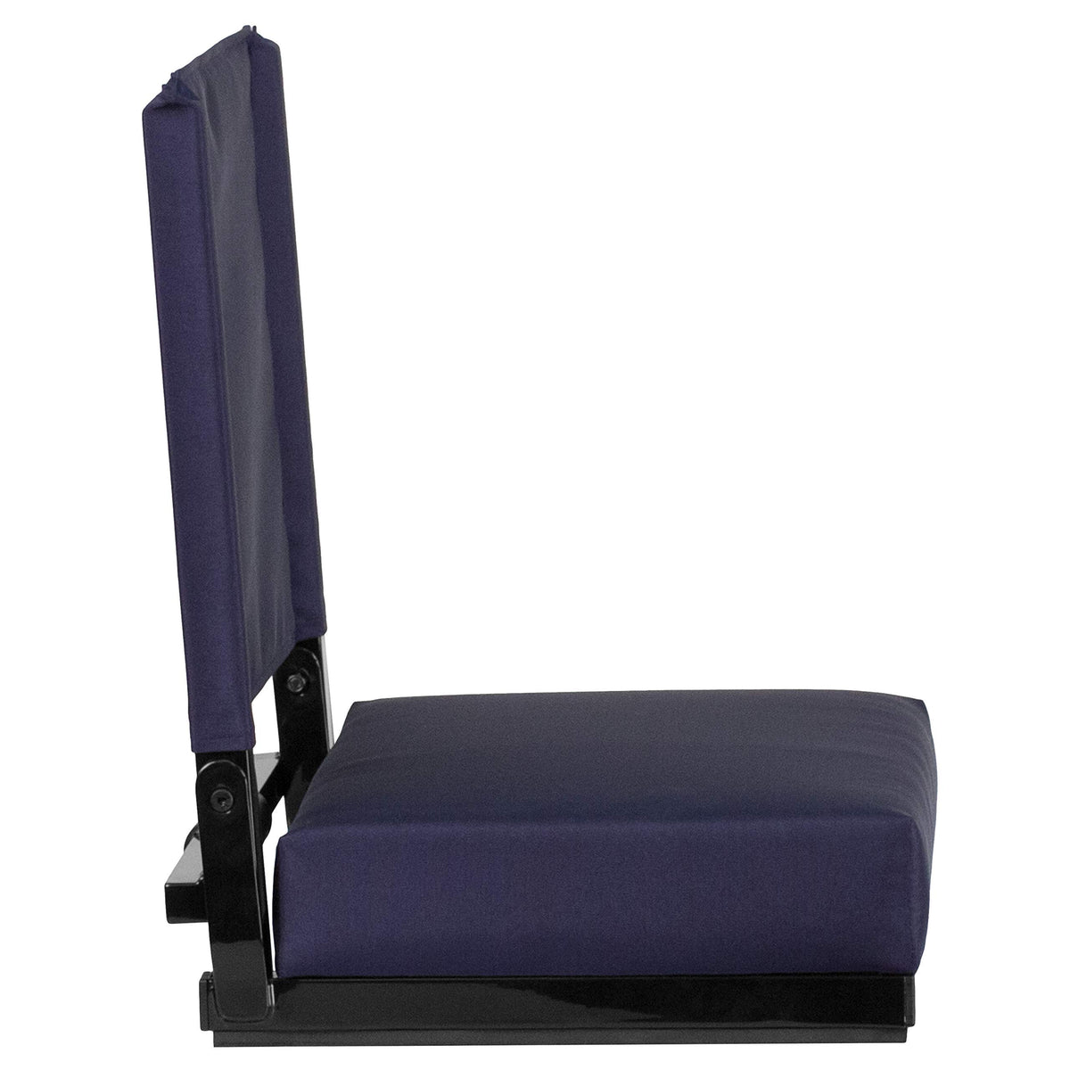 Portable Folding Padded Stadium Chair with Carrying Handle, Navy B3192