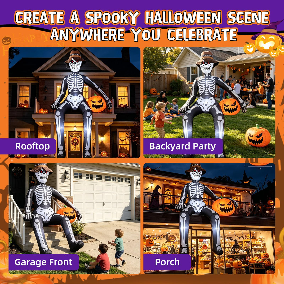 10FT Halloween Inflatable Skeleton J9312
