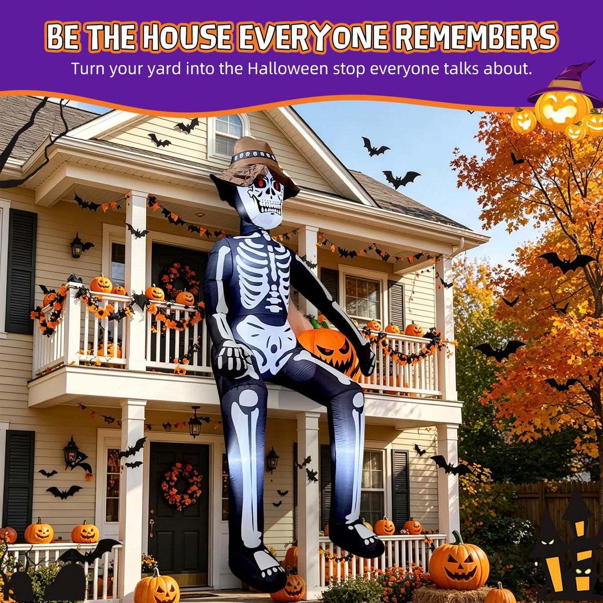 10FT Halloween Inflatable Skeleton J9312