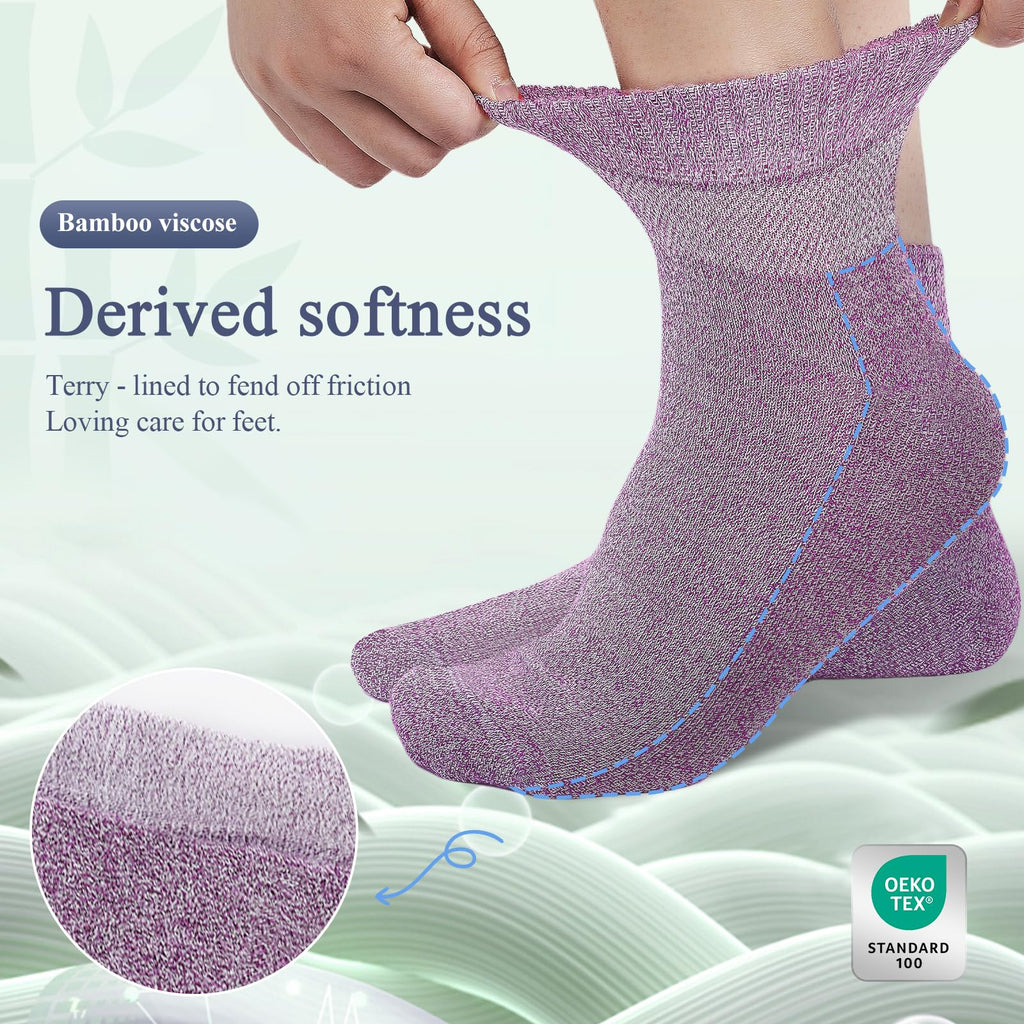 Bamboo Viscose Non Binding Wide Top Ankle Socks W395