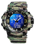 Men Tactical Analog Digital Sport Watch 50M LED C907