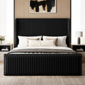 Queen Size Bed Frame with 55" Headboard Black O742