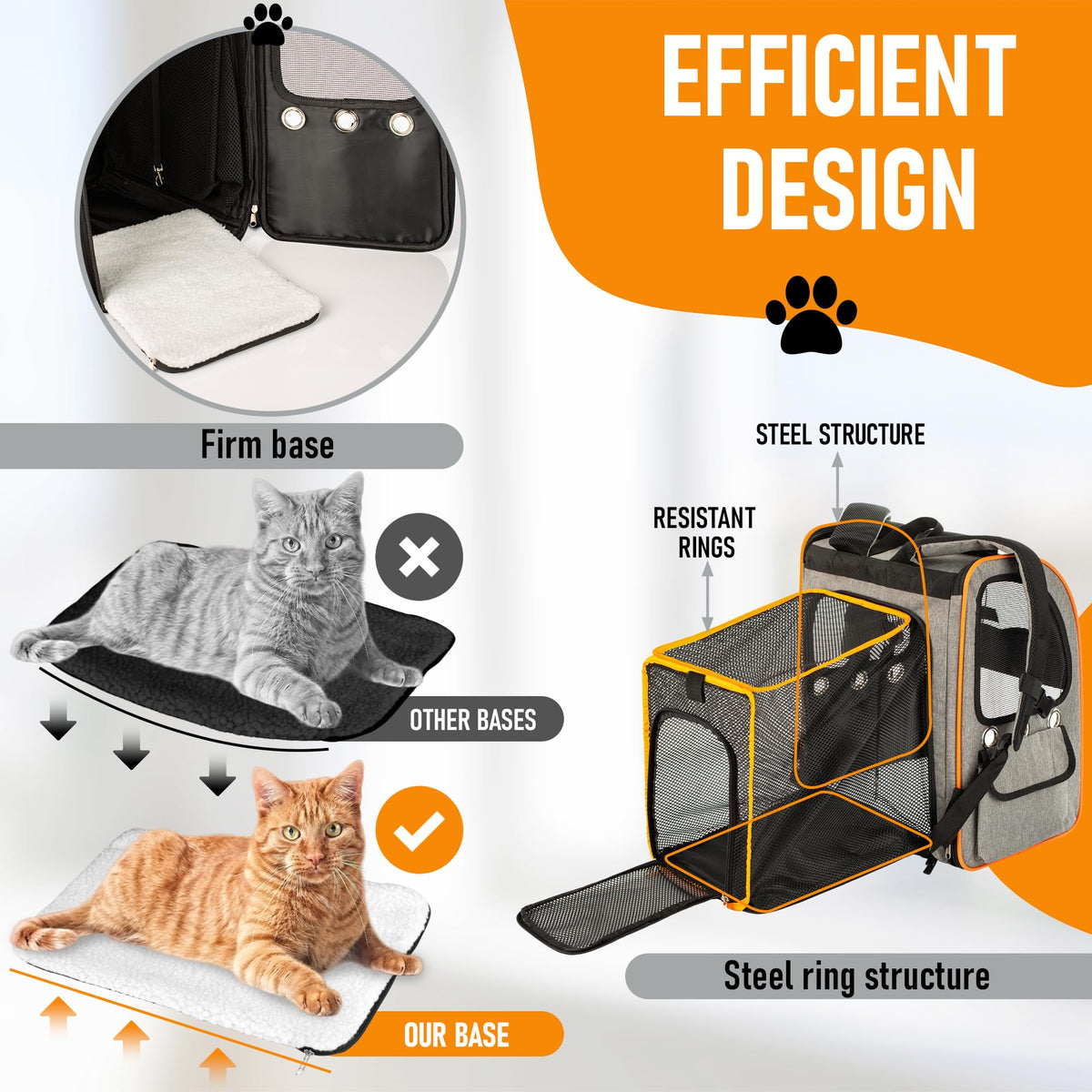 Expandable Breathable Mesh Cat Backpack Carrier Y81667