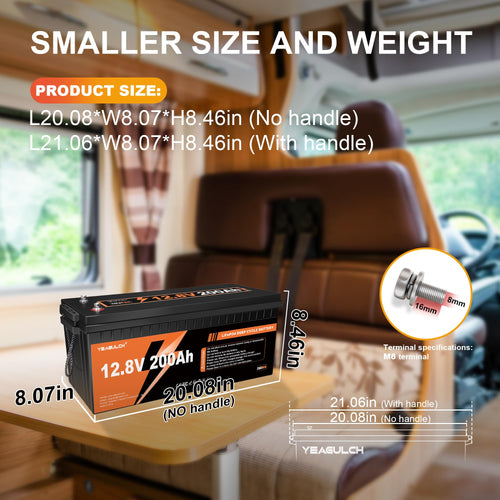 12V 200Ah LiFePO4 Lithium Battery X3427