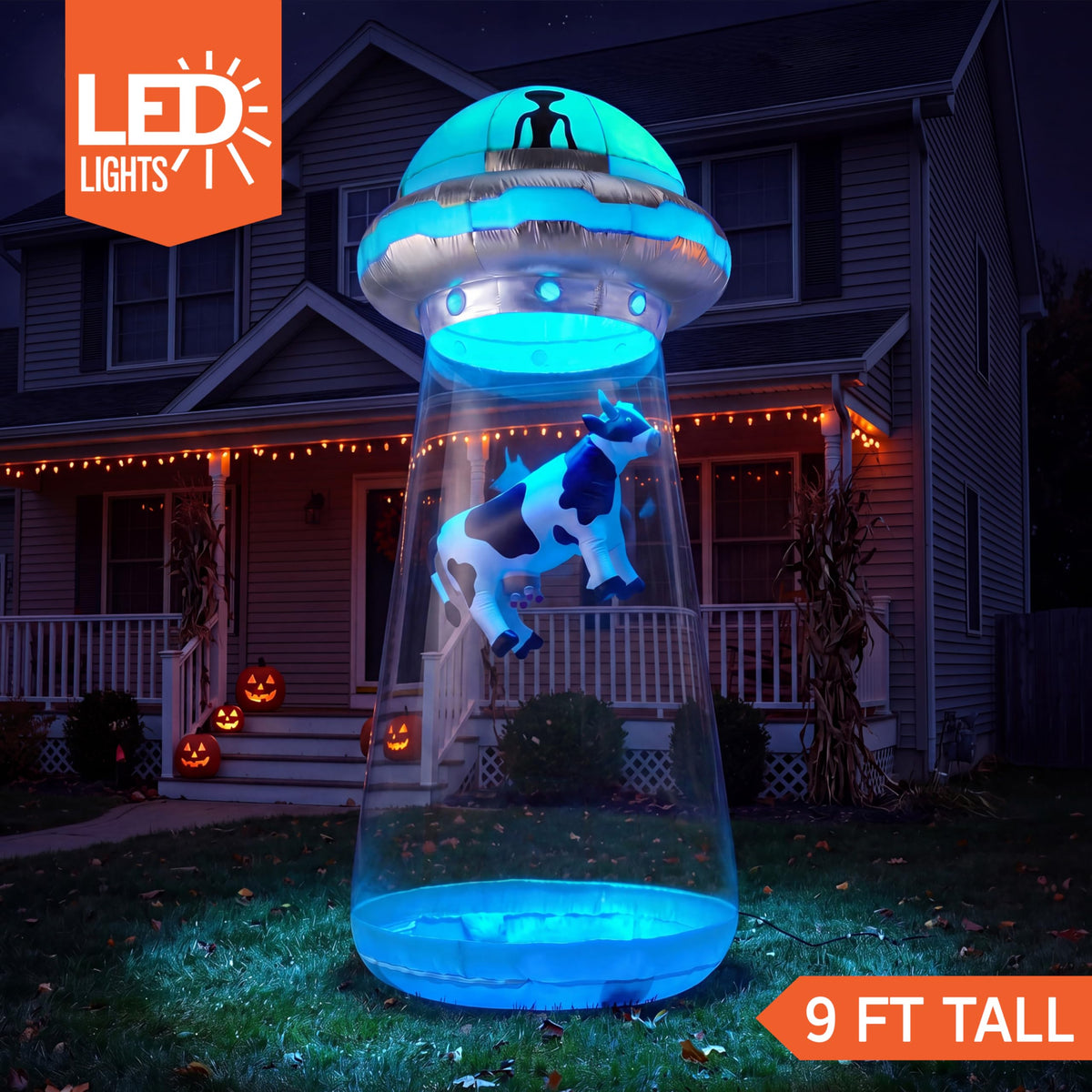 9 FT Tall Inflatable UFO Outdoor Decoration with LEDs U4718