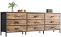 63 Inch 9 Fabric Drawer Dresser A240438