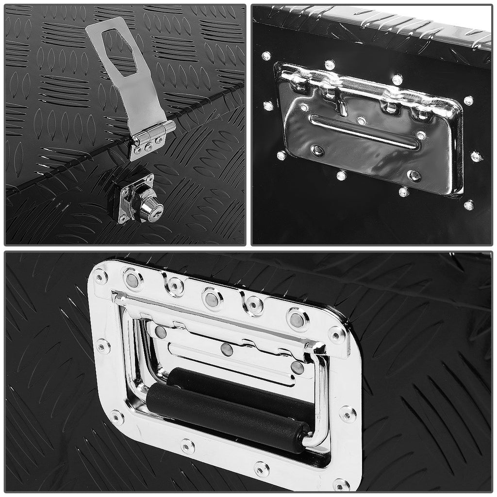 39" Black Aluminum Truck Bed Tool Box with Key Lock M3311