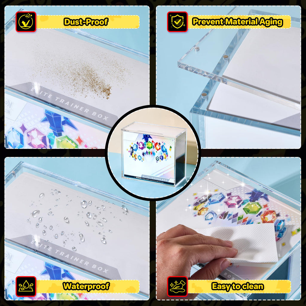 2 PCS 5mm Clear Acrylic Display Case Z9578