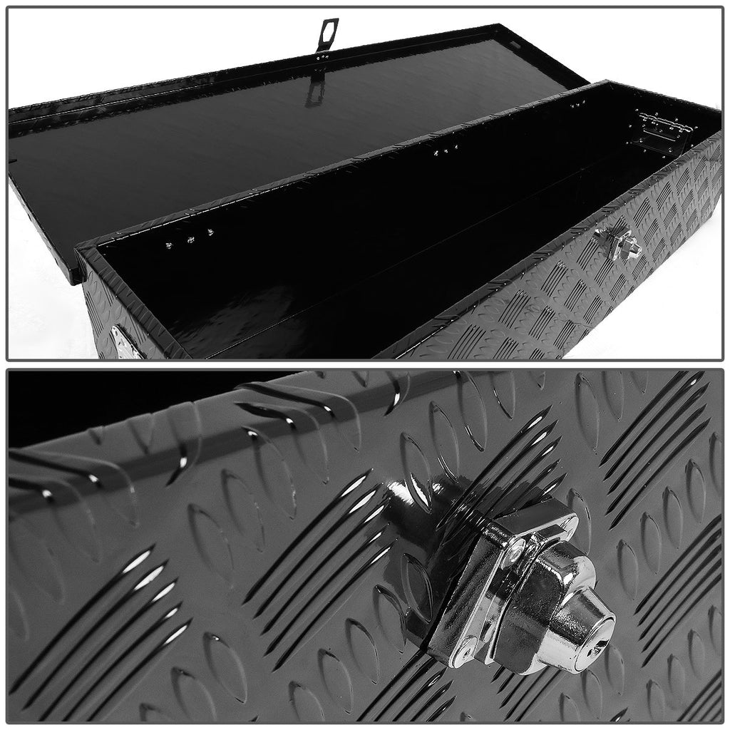 39" Black Aluminum Truck Bed Tool Box with Key Lock M3311