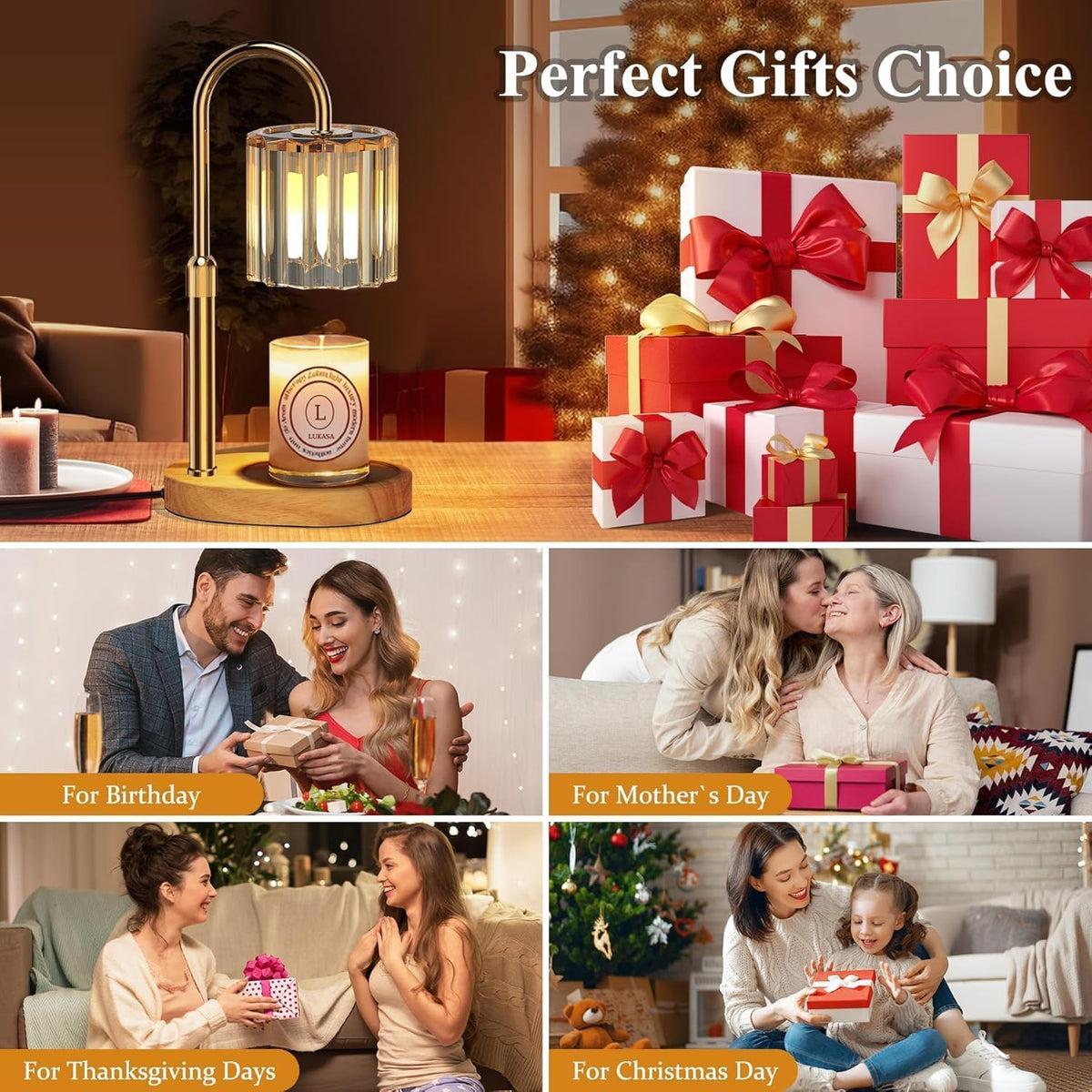 Candle Warmer Lamp with Timer and Dimmer Z5526