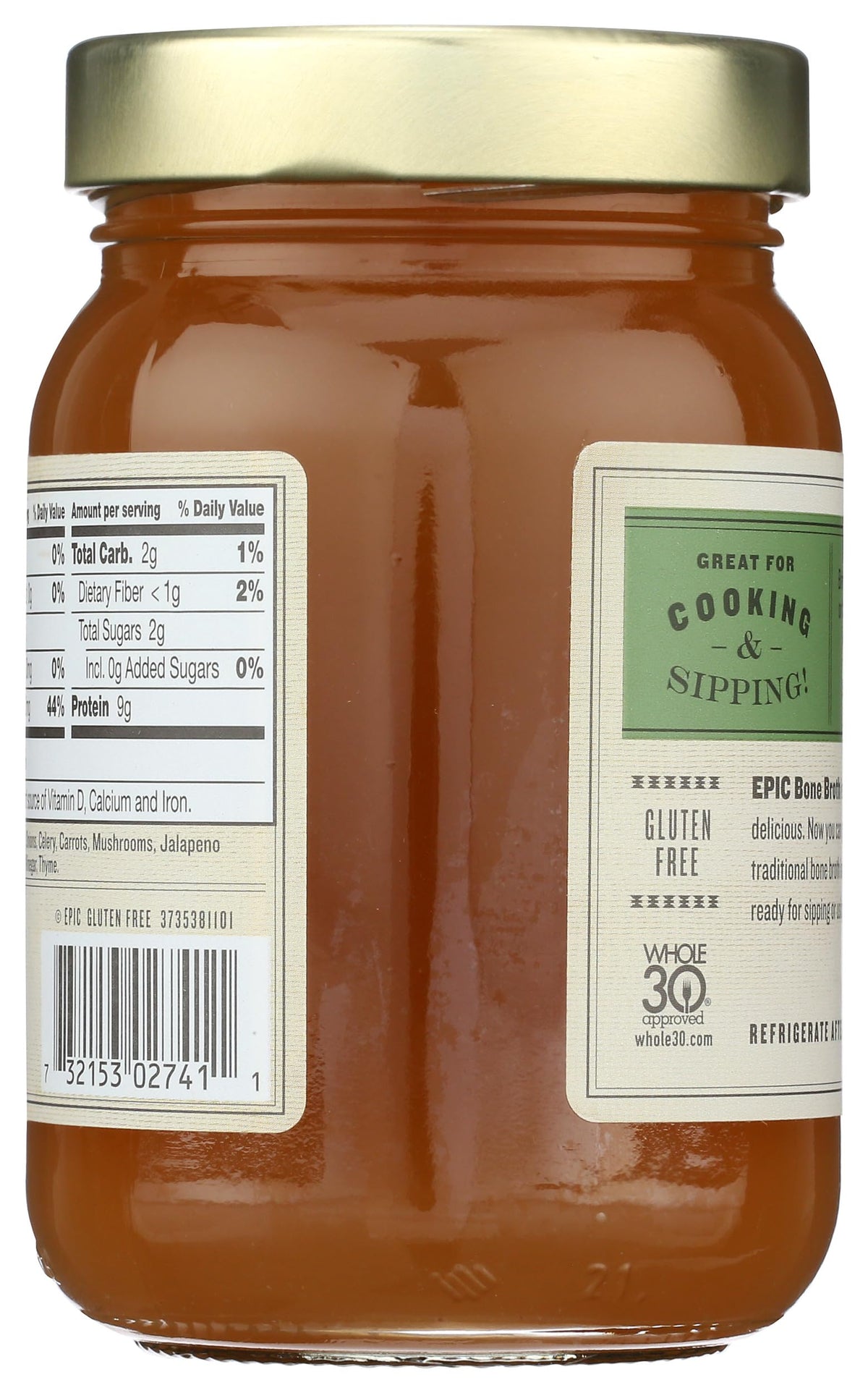 Bone Broth, Beef Jalapeno Sea Salt, 14 oz. M718679