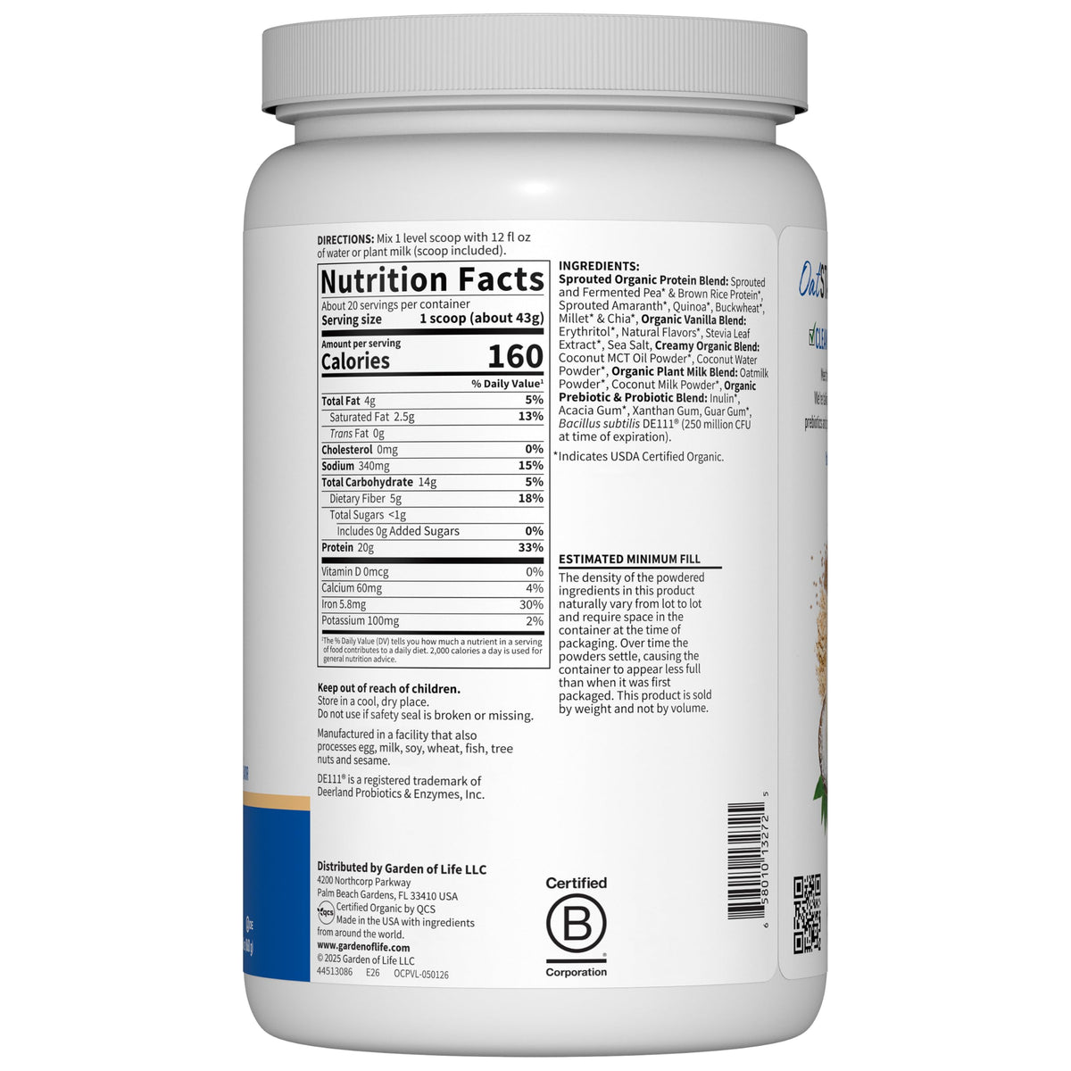 Vanilla Cookie Plant Protein Powder I159