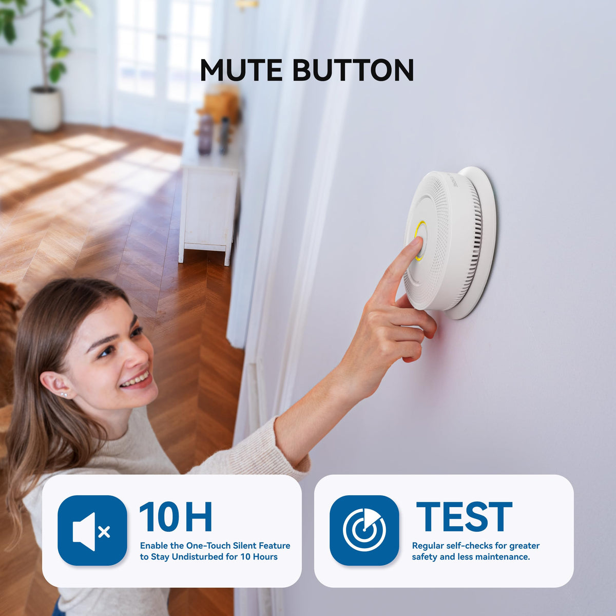 Smoke and Carbon Monoxide Detector 10-Year Battery 4 Pack B321