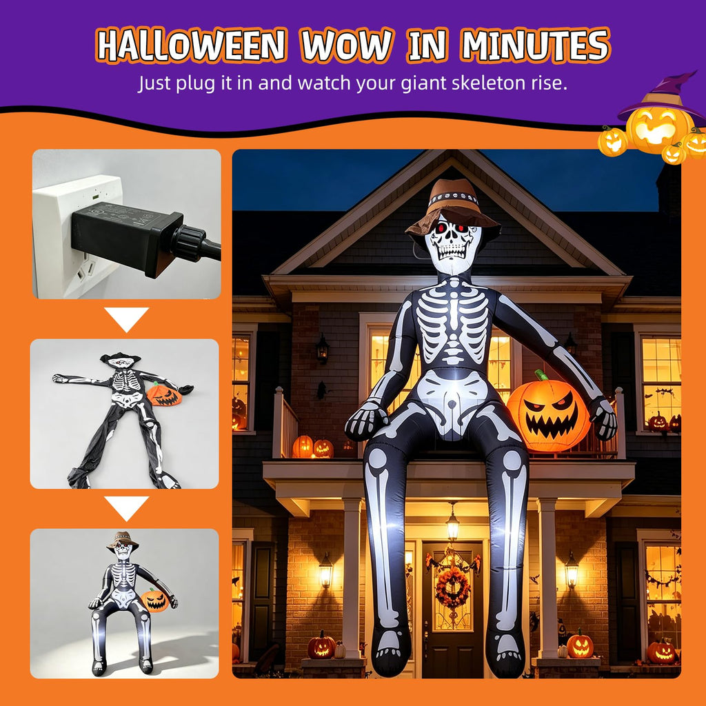 10FT Halloween Inflatable Skeleton J9312