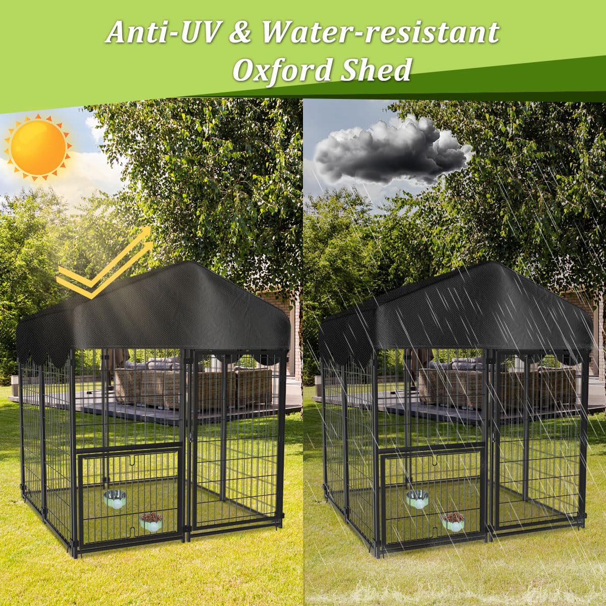 Heavy Duty Dog Kennel with Roof N9265
