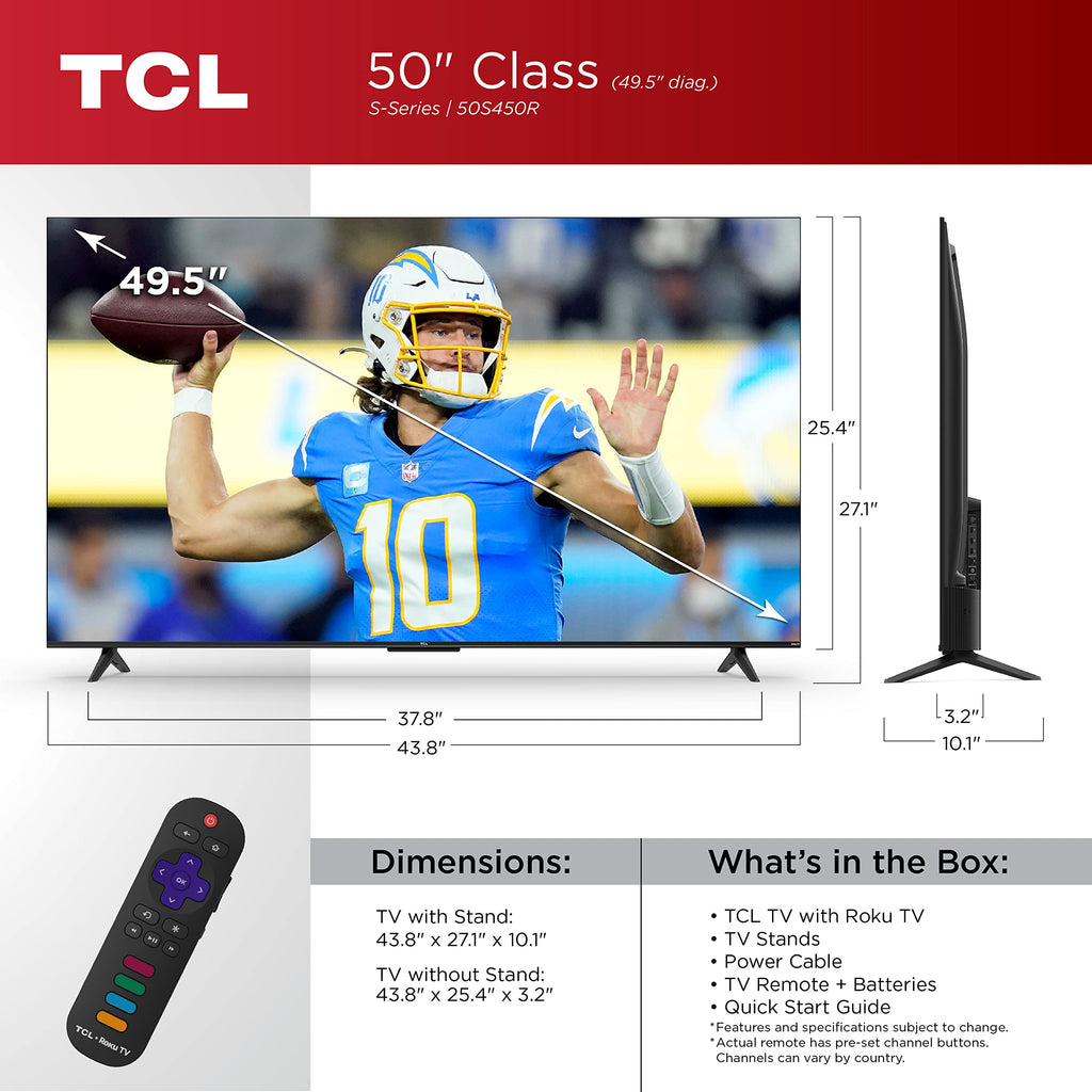 50-Inch 4K LED Smart TV with Roku TV U204520