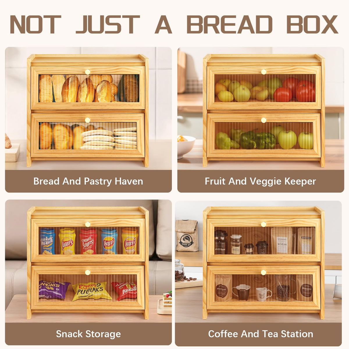 Wooden Bread Box H4450