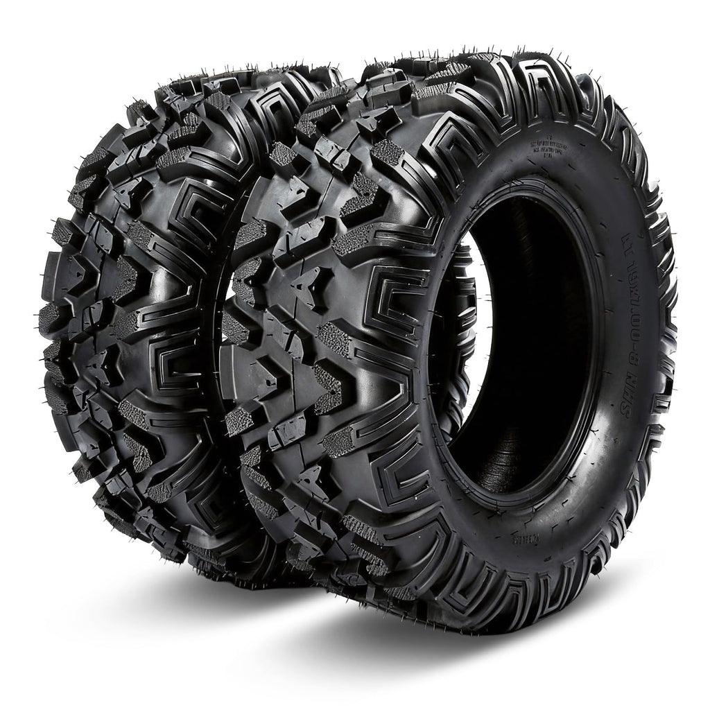 ATV Tires 19x7-8 4-Ply Tubeless Set of 2 Q6009
