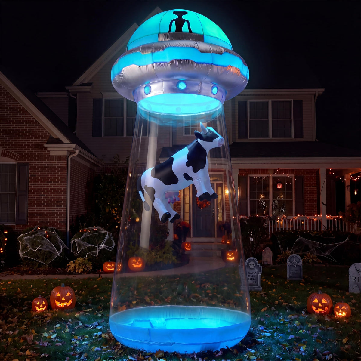 9 FT Tall Inflatable UFO Outdoor Decoration with LEDs U4718
