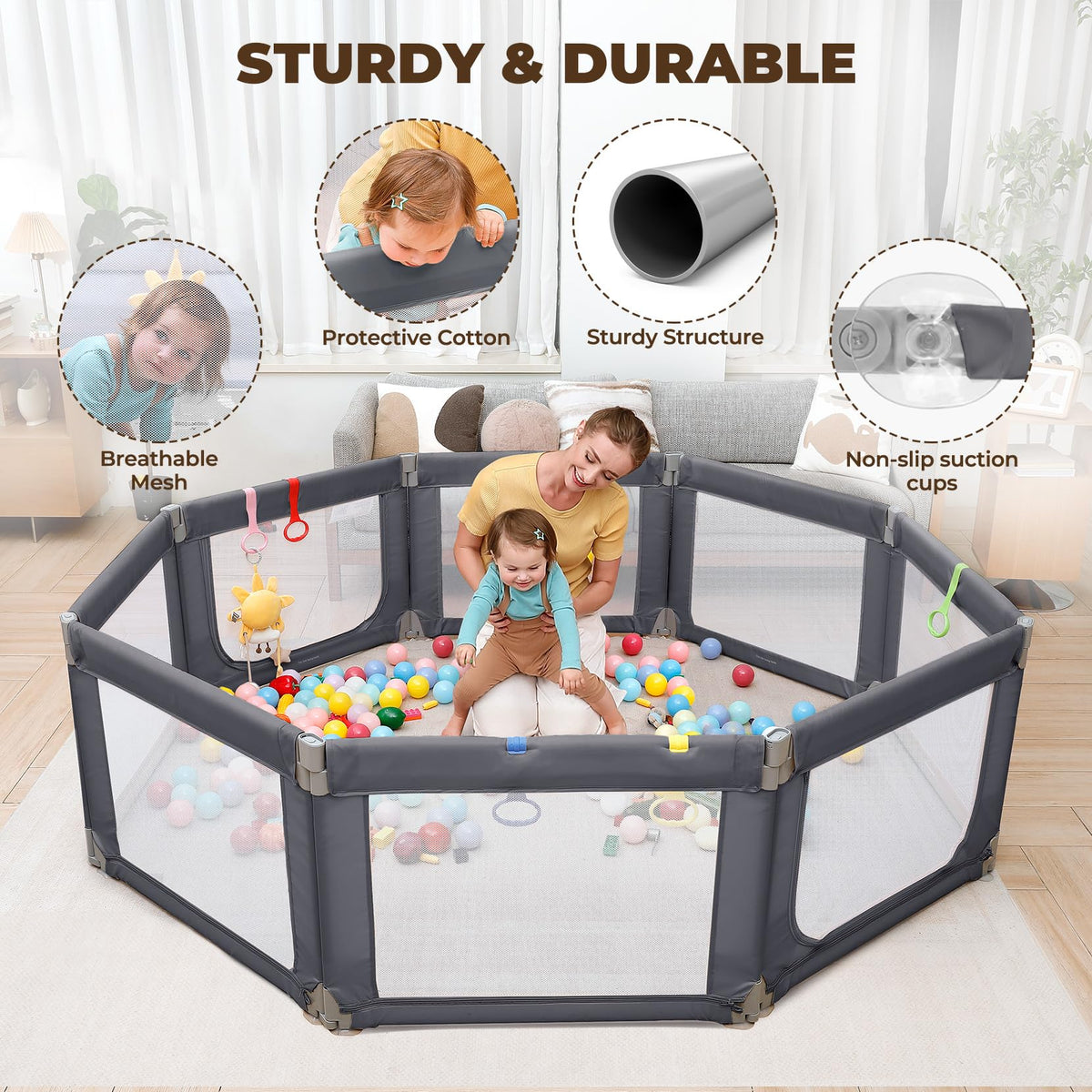 Grey Baby Playpen A159