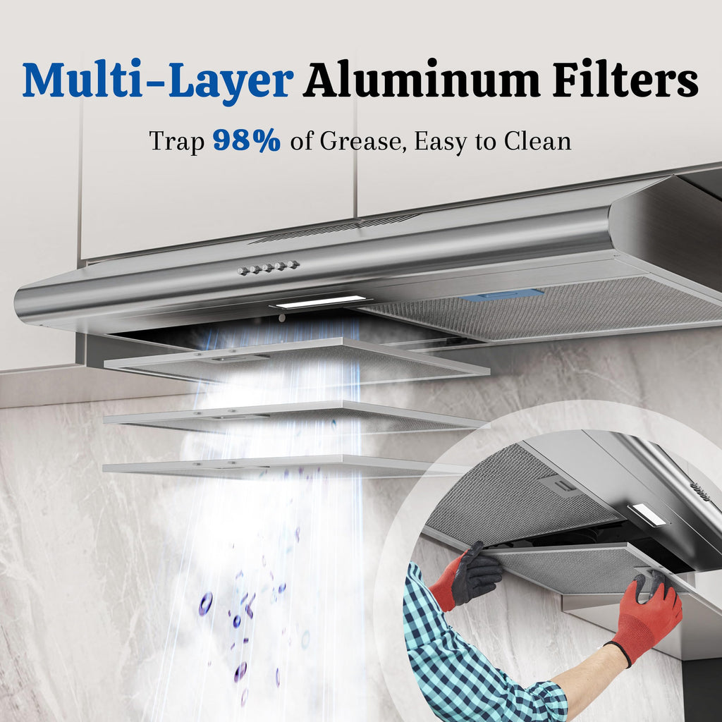 30 Inch Convertible Under Cabinet Range Hood L60009