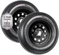 2-Pack Trailer Tire Rim Assembly ST205/75D15 5 Lug Black U3718