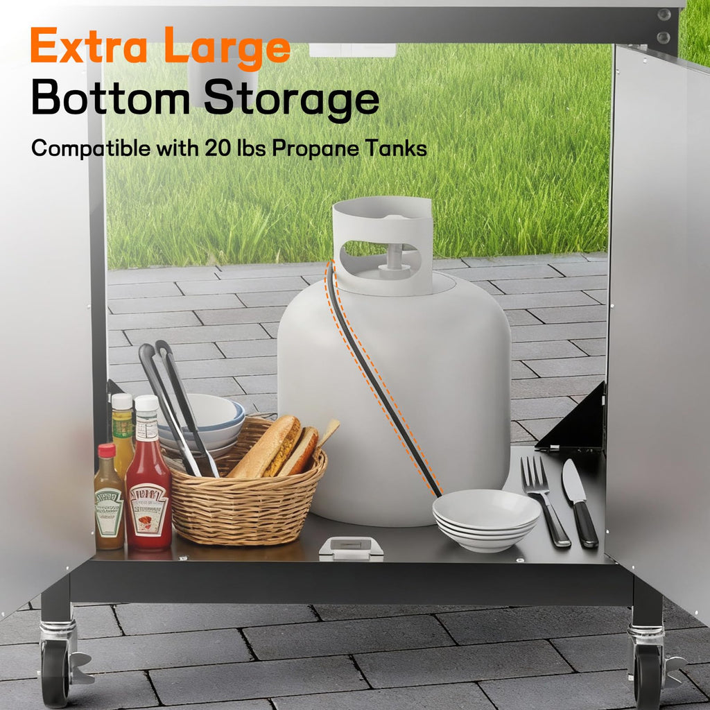 4 Burner Gas Grill with Infrared Side Burner E784626
