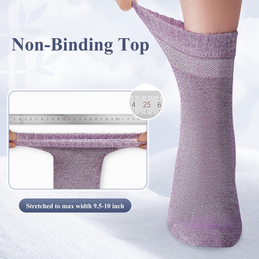 Bamboo Viscose Non Binding Wide Top Ankle Socks W395
