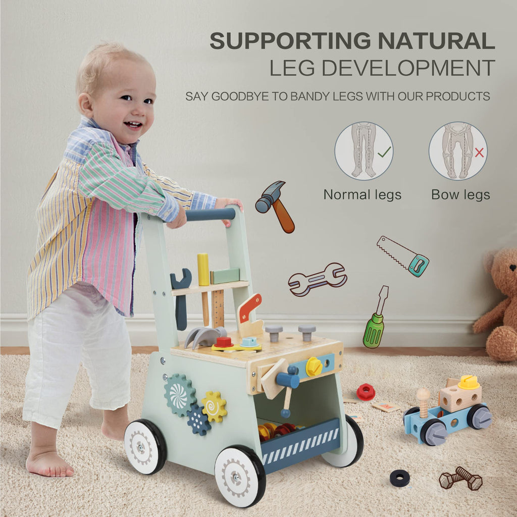 Wooden Baby Walker and Tool Bench S971