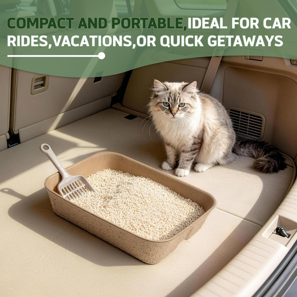 Disposable Litter Boxes for Cats 8-Pack Extra Thick Sturdy Leakproof D889988