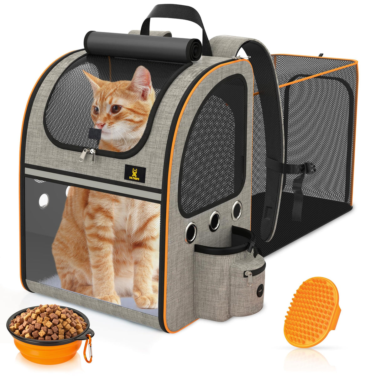 Expandable Breathable Mesh Cat Backpack Carrier Y81667