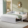 Twin Size Upholstered Linen Daybed with Pop up Trundle V122