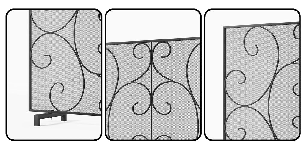 Handcrafted Metal Mesh Fireplace Screen X779696