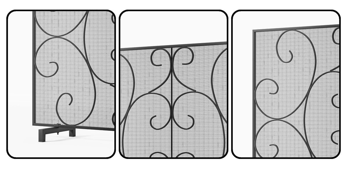 Handcrafted Metal Mesh Fireplace Screen X779696