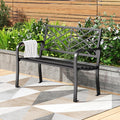 Black 43 Inches Outdoor Garden Bench Z405