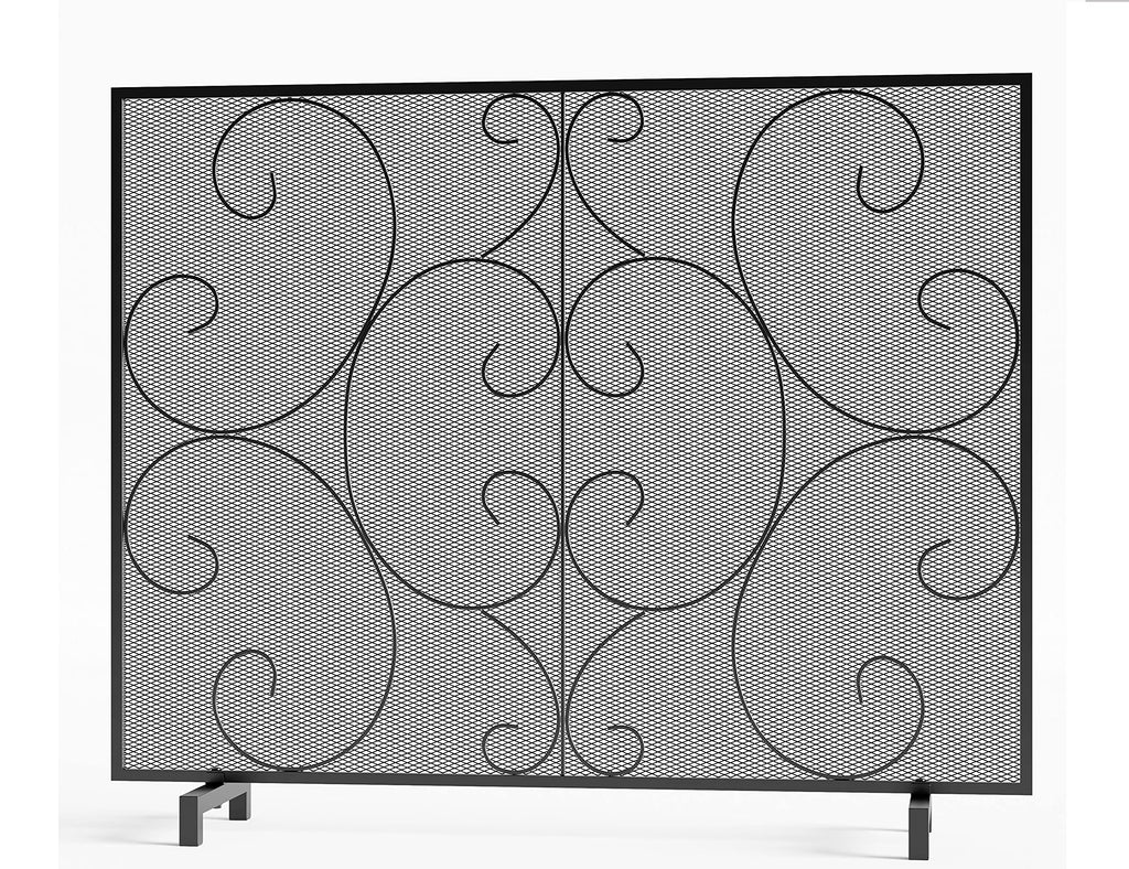 Handcrafted Metal Mesh Fireplace Screen X779696